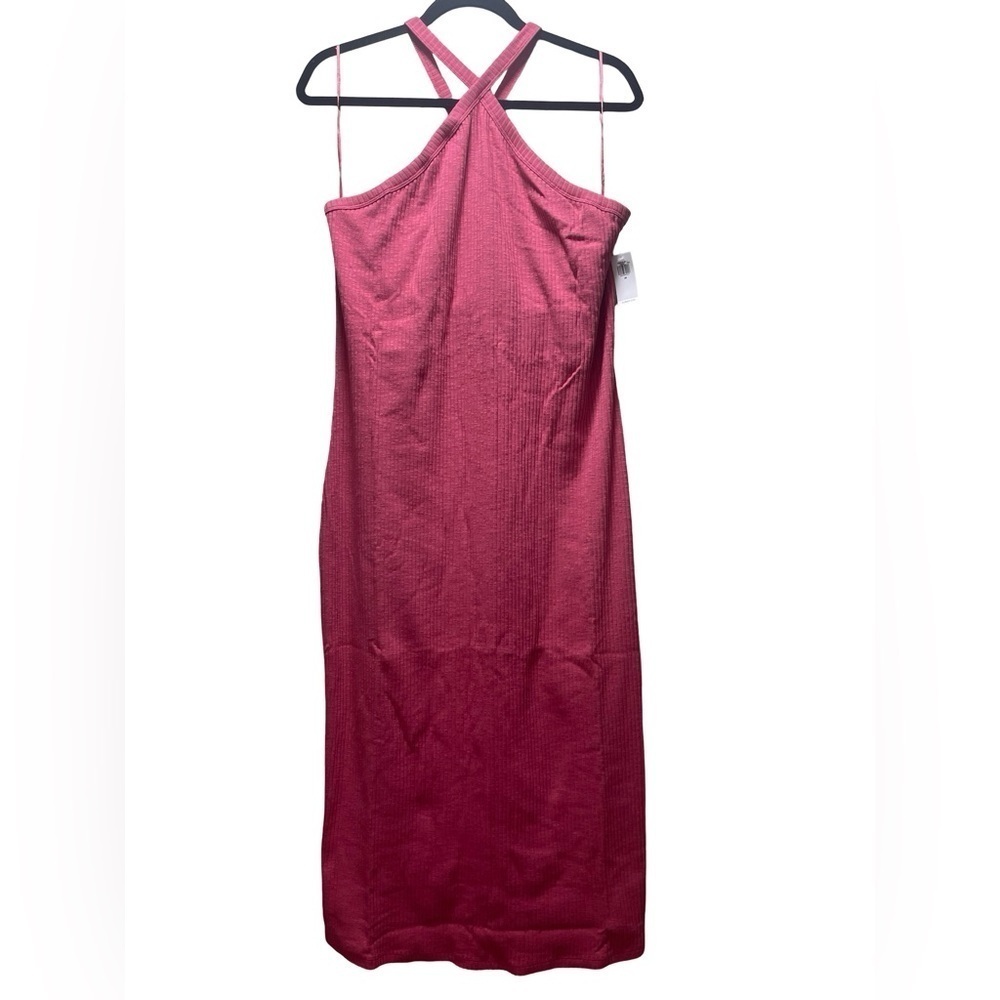 NWT Old Navy Rib-Knit Halter Midi Dress Pink Lotus Blossom Size 2X